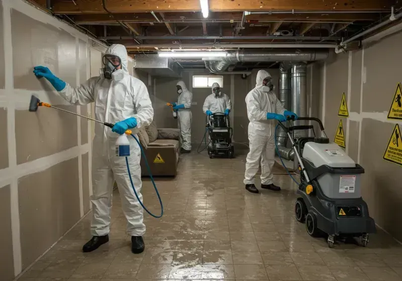 Basement Moisture Removal and Structural Drying process in Winfield, NJ